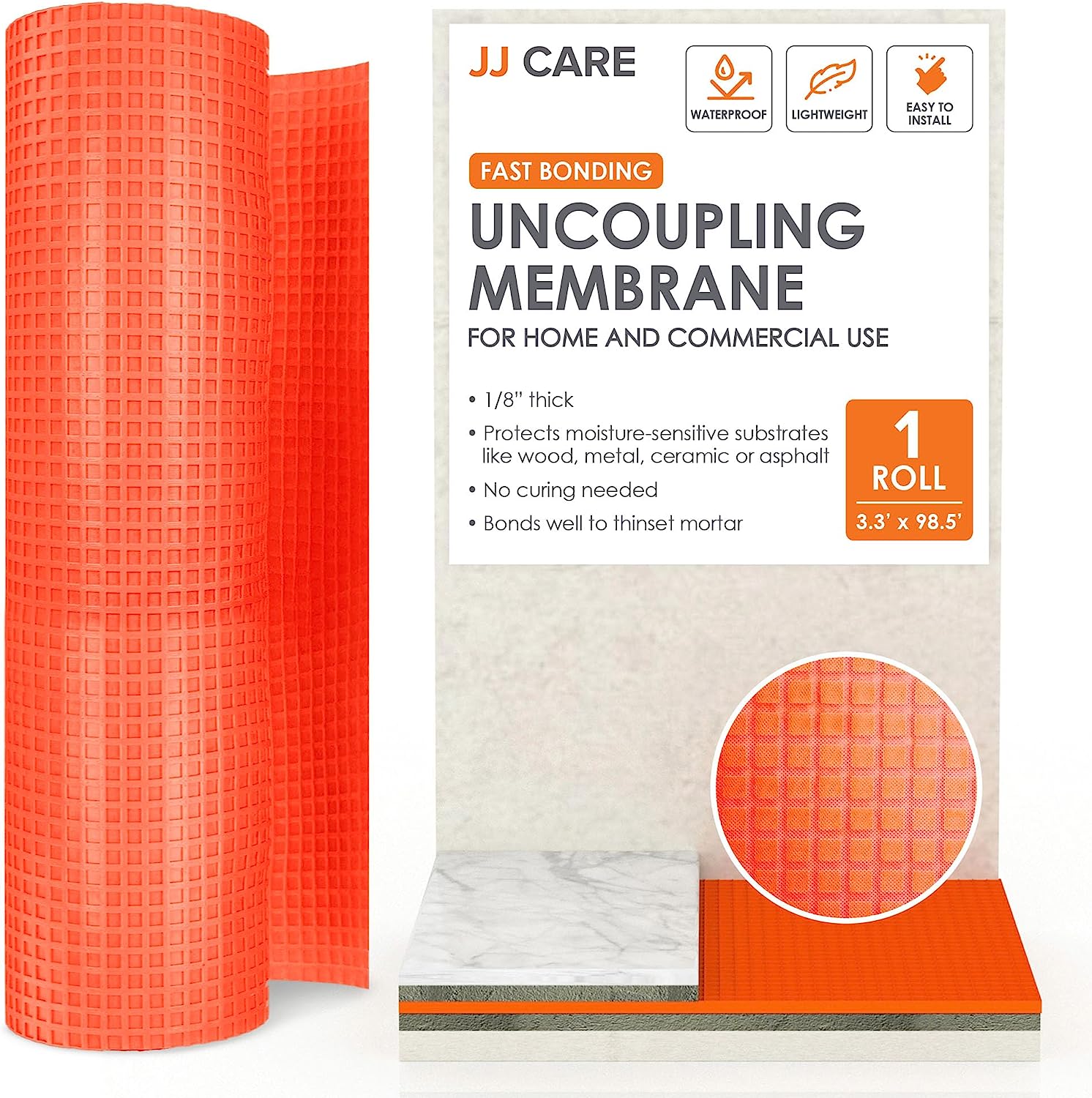 Uncoupling Membrane 1/8” Thick [3.3ft x 98.5ft / 323sq [...]