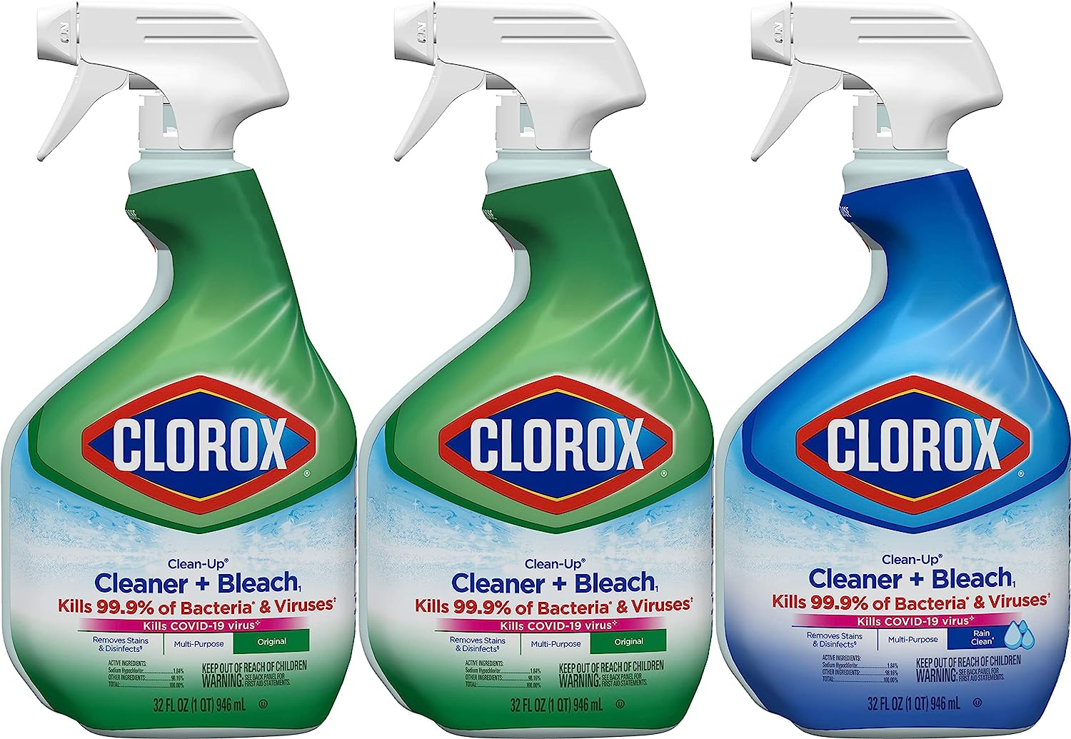 Clorox Clean-Up Cleaner + Bleach Value Pack, 3 [...]