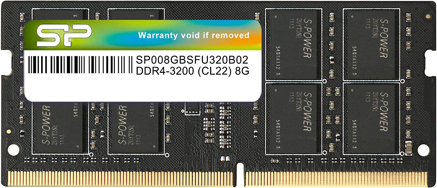 Silicon Power DDR4 8GB 3200MHz (PC4-25600) CL22 SODIMM [...]