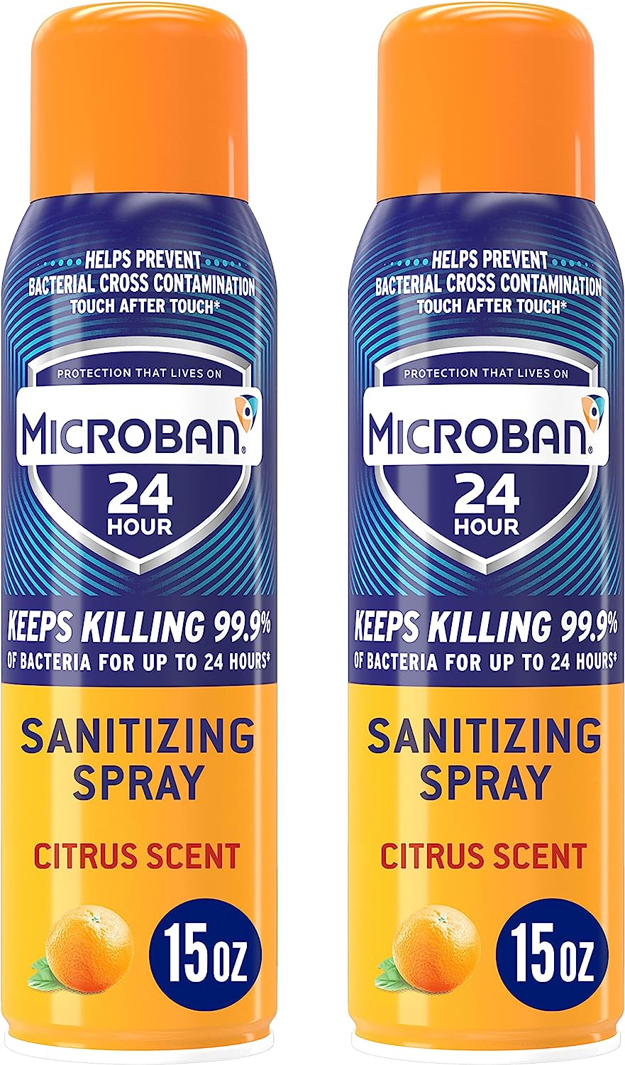Microban Disinfectant Spray, 24 Hour Sanitizing and [...]