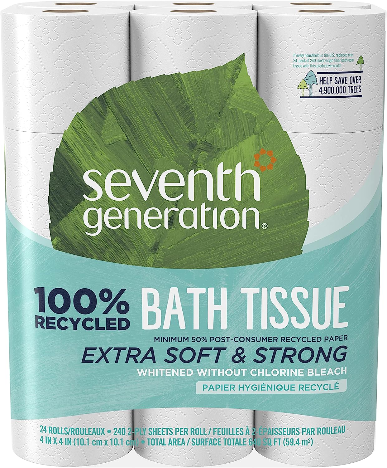 Seventh Generation Toilet Paper White Bathroom Tissue [...]