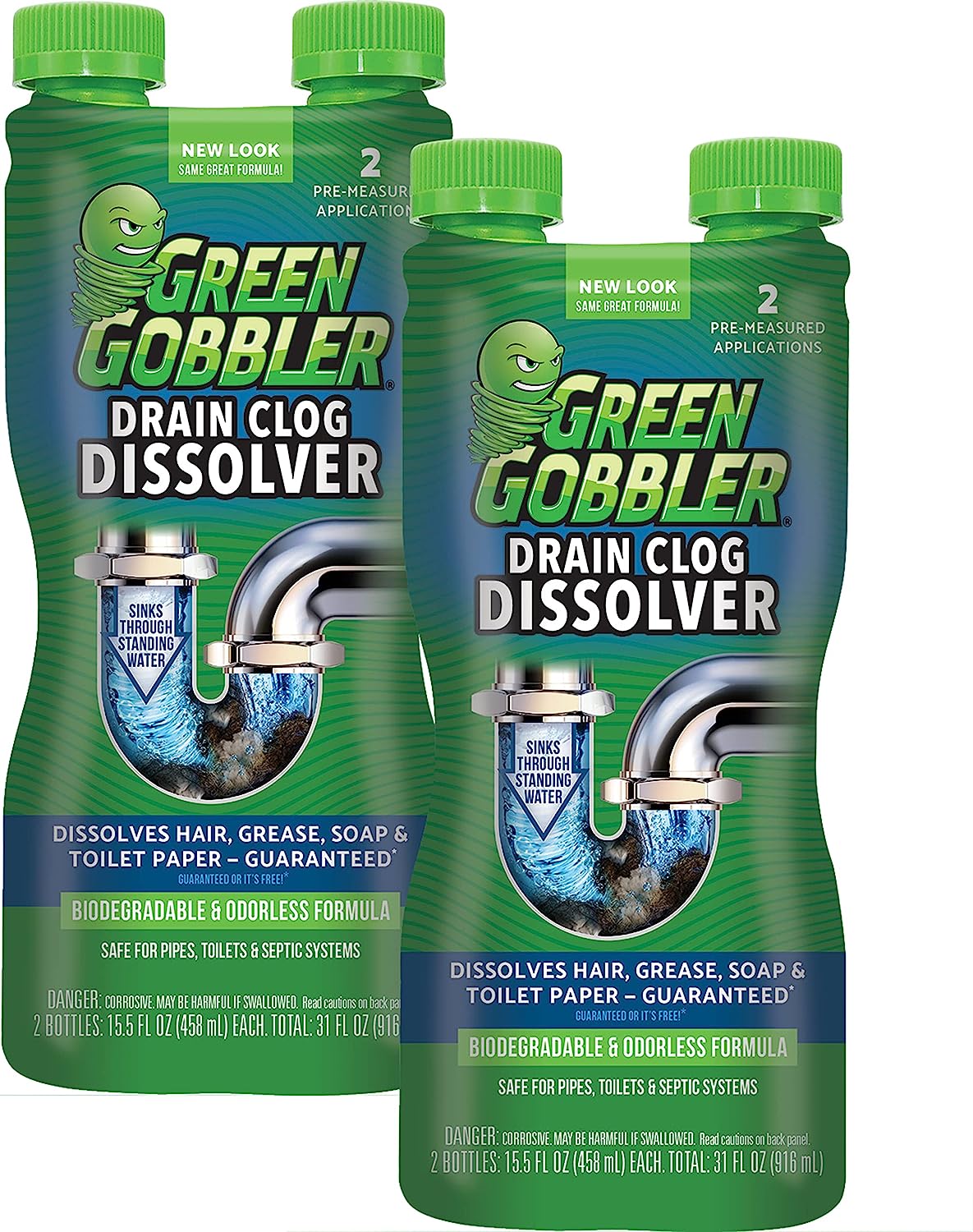Green Gobbler Liquid Hair Drain Clog Remover & [...]