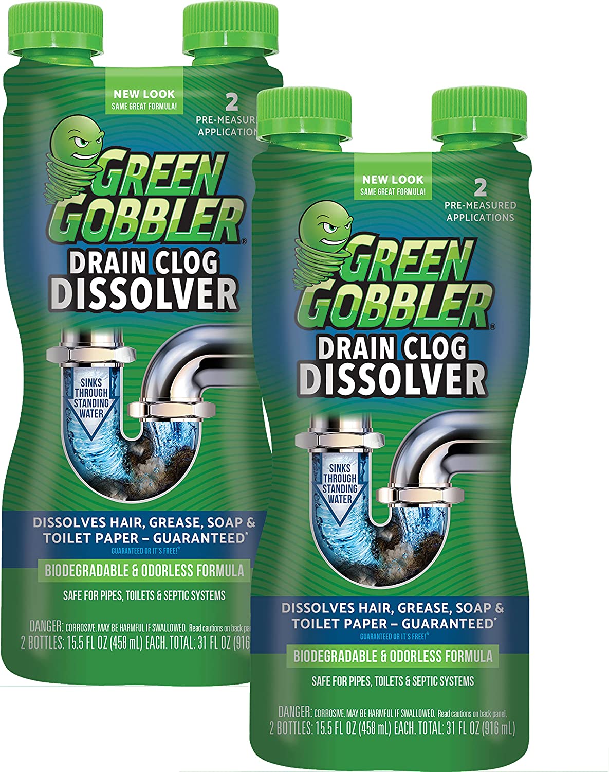 Green Gobbler Liquid Hair Drain Clog Remover & [...]