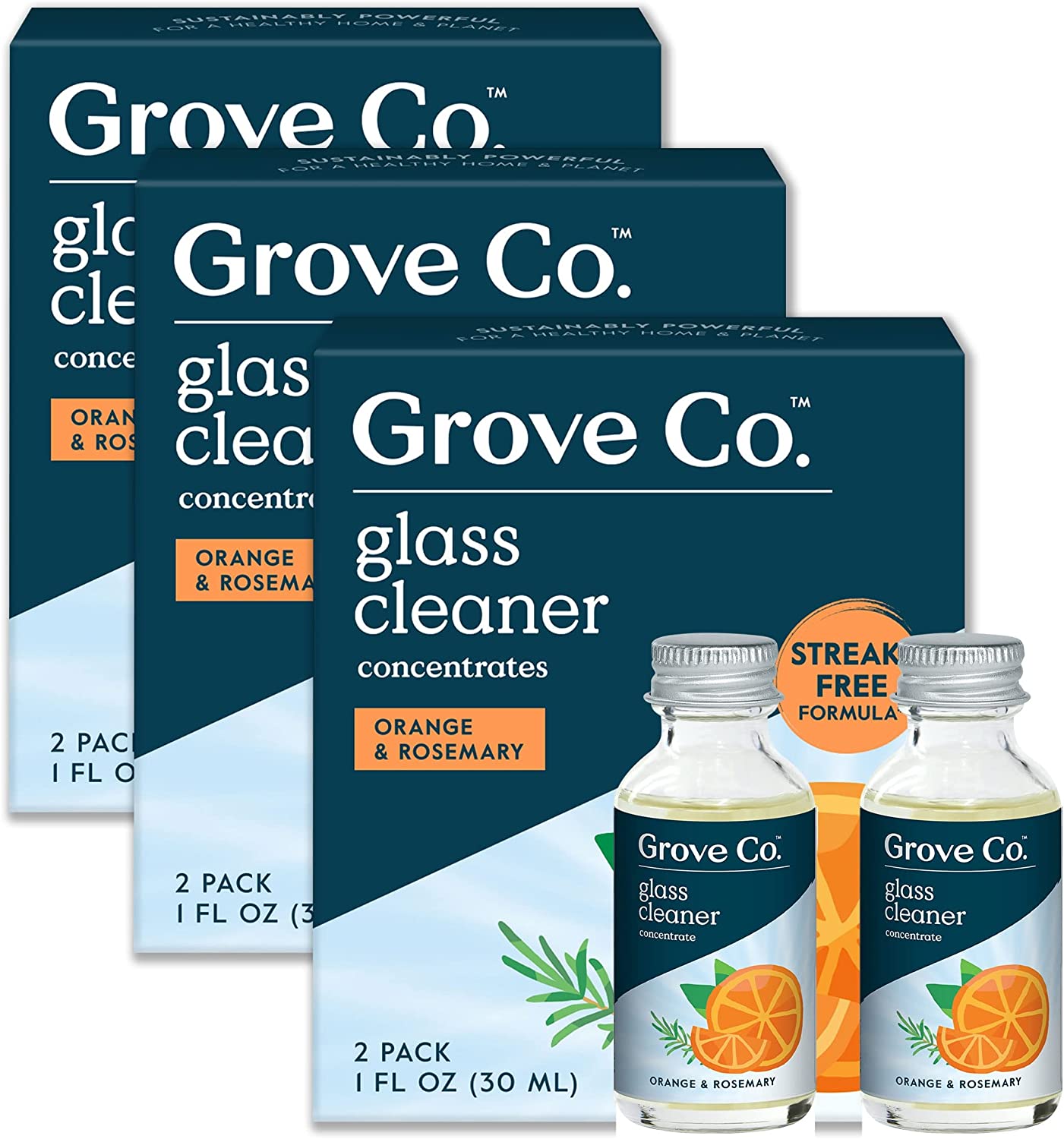 Grove Co. Glass Cleaner, Refill Concentrate (6 x 1 Fl [...]