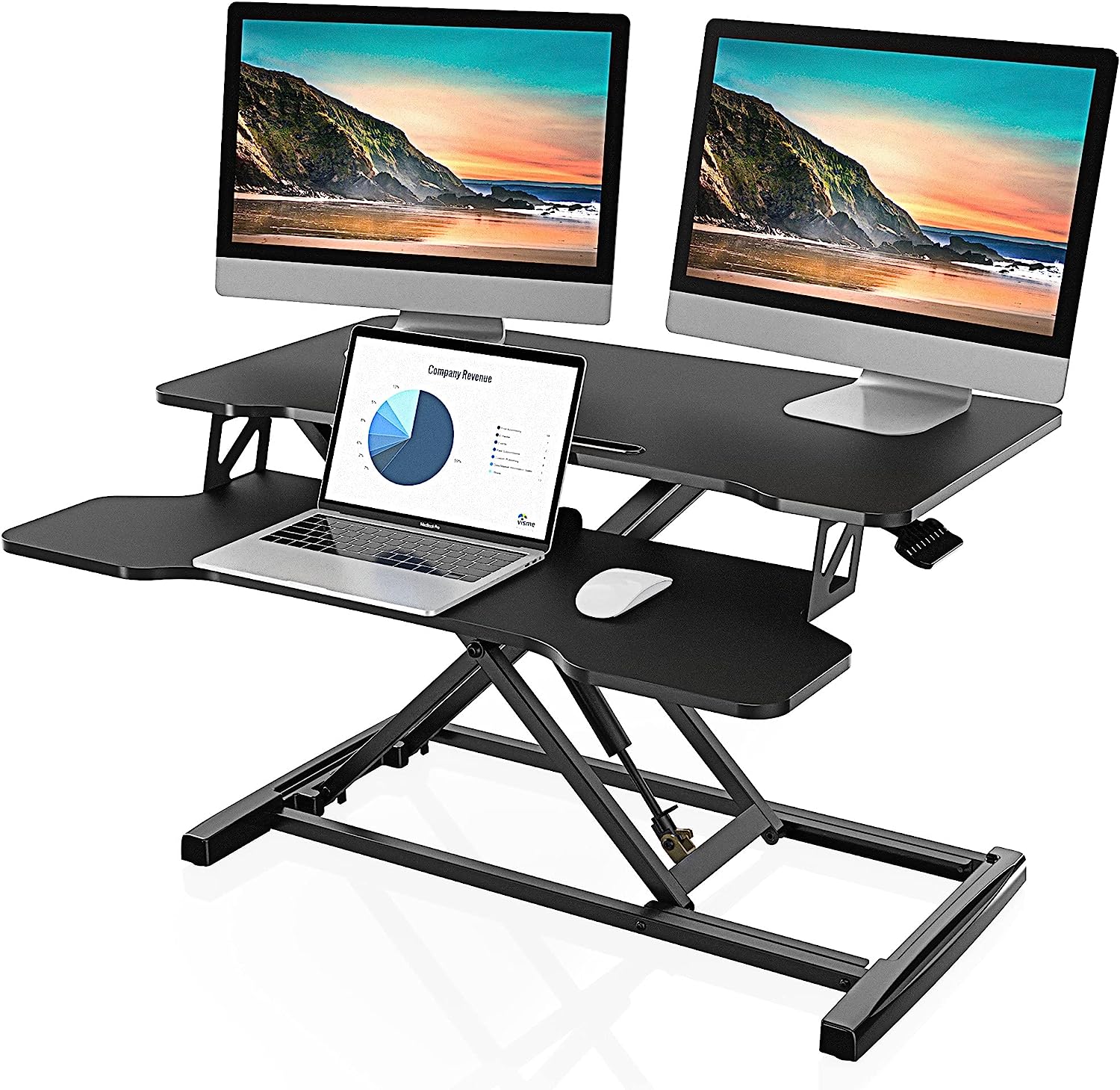 FITUEYES Height Adjustable Standing Desk 32” Wide Sit [...]