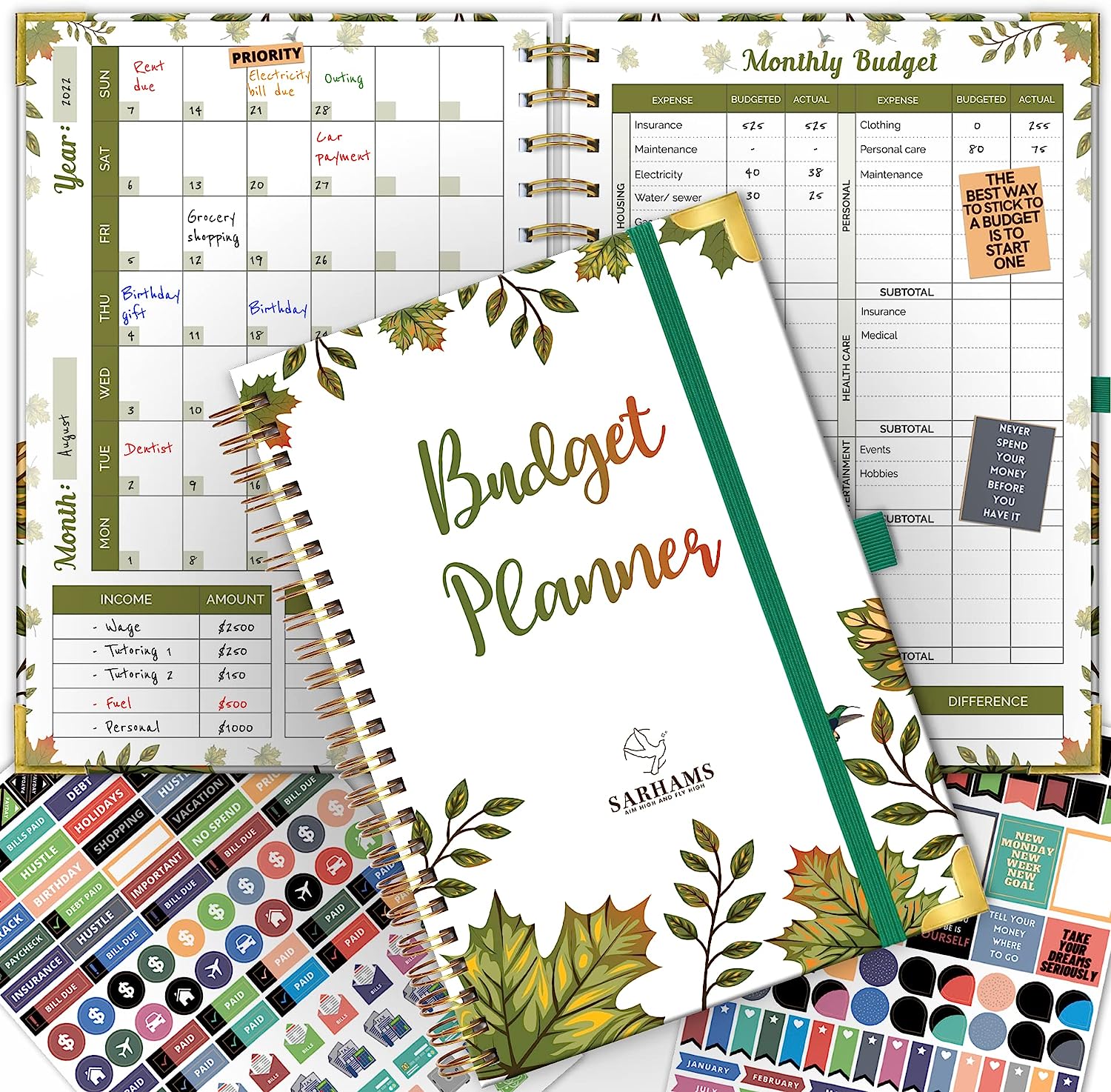 Easy Use Budget Planner – Simple 12 Month Financial [...]