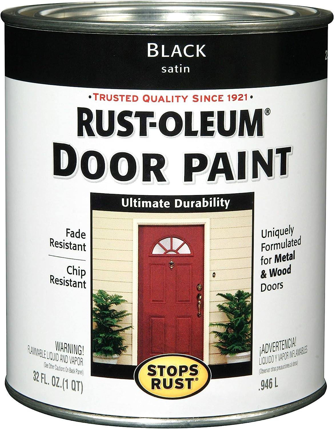 Rust-Oleum 238310 Front Door Oil Paint, Quart, Black [...]