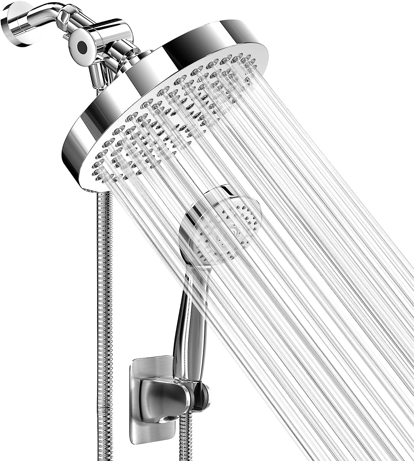 Shower Head With Handheld Combo, 6 Inch High Pressure [...]