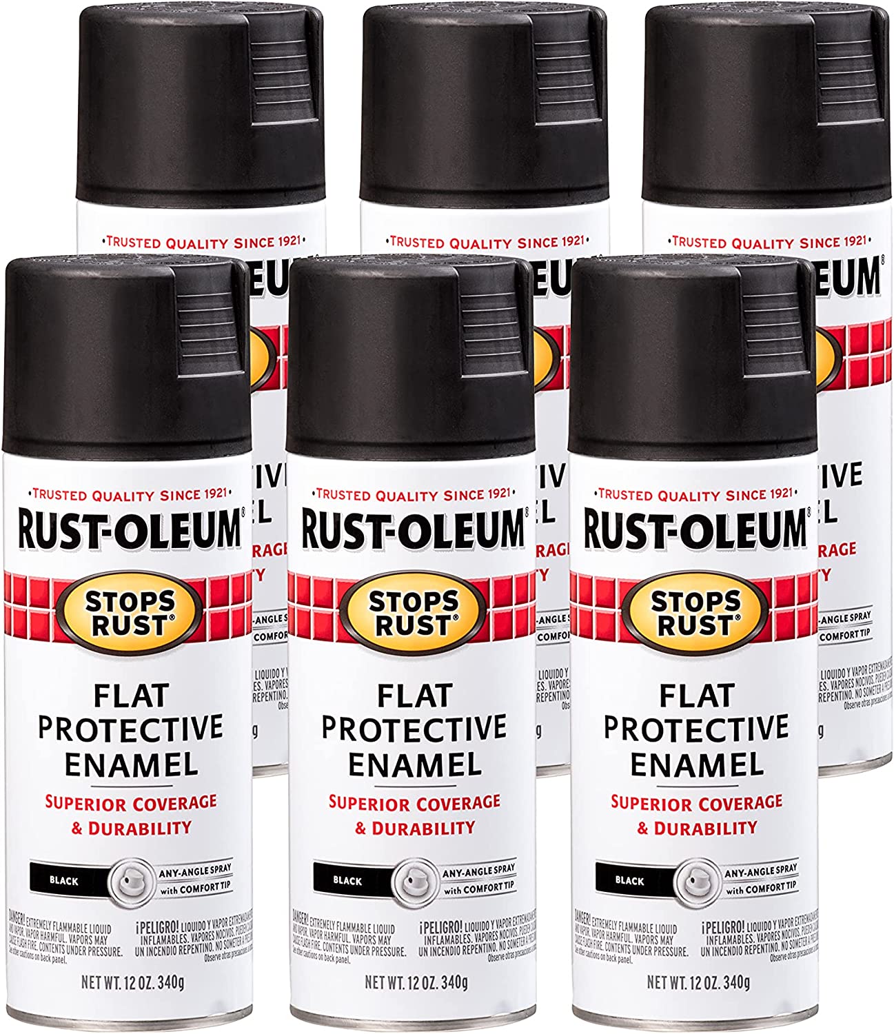 Rust-Oleum 7776830-6PK Stops Rust Spray Paint, 12 Oz, [...]