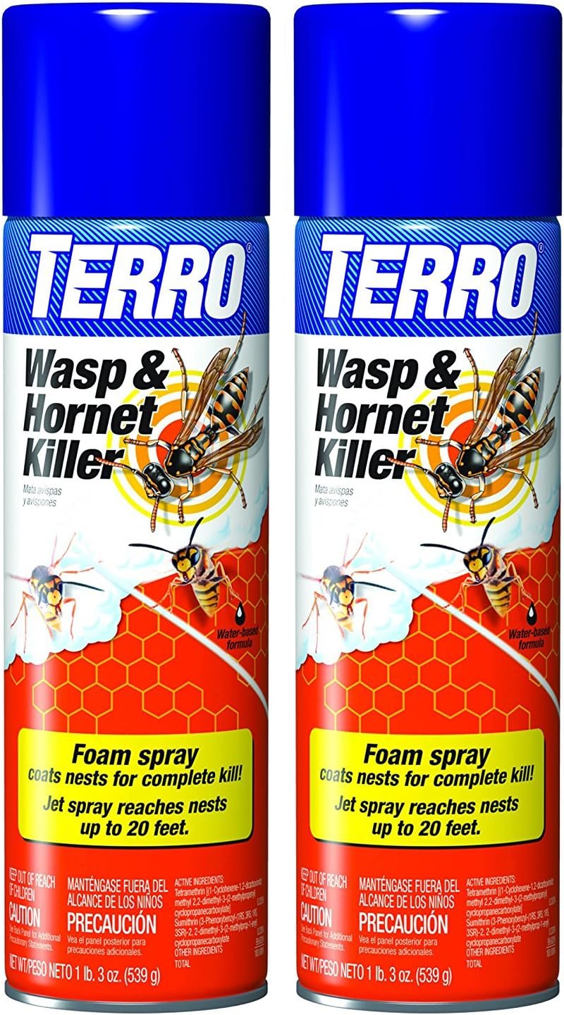 TERRRO WASP & HORNET KILLER FOAM SPRAY 1lb. 3oz. (2 Pieces)2
