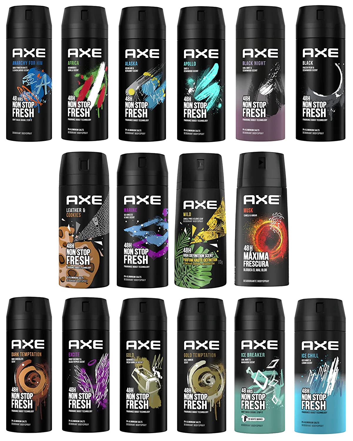 12 AXE body spray deodrant Anit-Aerspirant (12X 150 [...]
