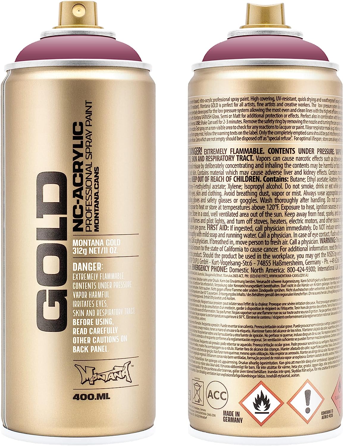 Montana Cans Montana GOLD 400 ml Color, Dusty Pink [...]