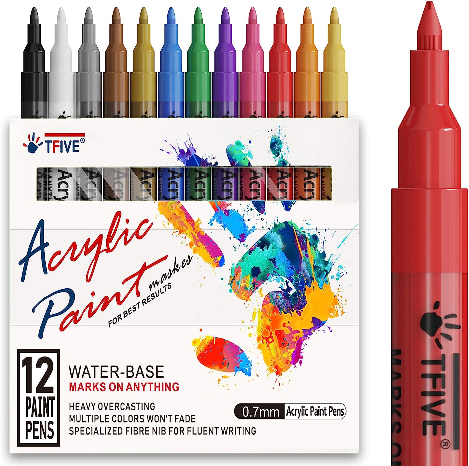Paint Markers Paint Pens -12 Color Extra Fine Point [...]