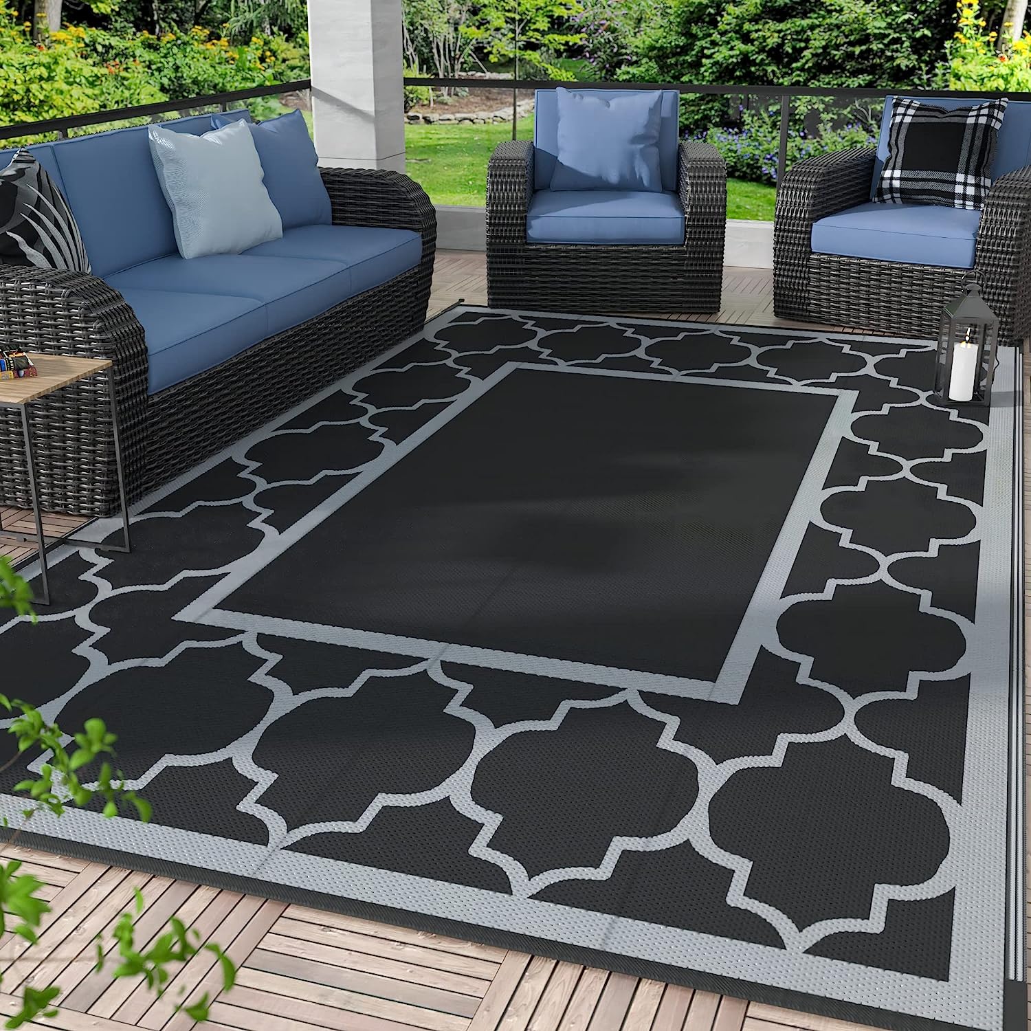 GENIMO 6'x9' Outdoor Rug for Patio,Reversible Plastic [...]