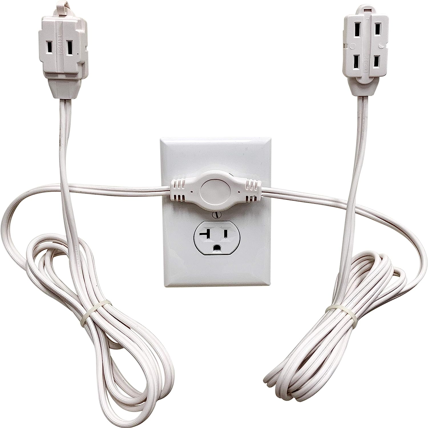 Twin Extension Cord Power Strip - 12 Foot Cord - 6 [...]