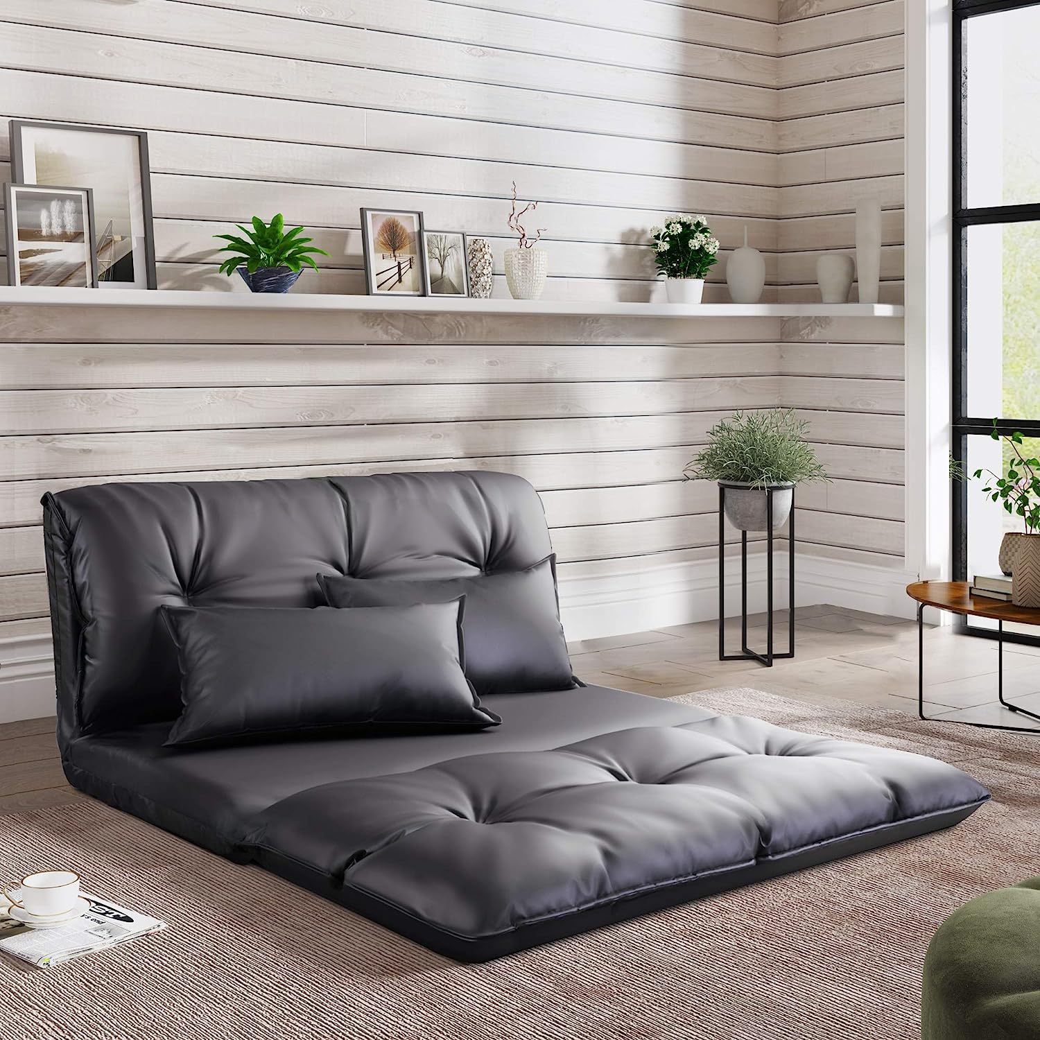 Anwick Lazy Sofa Adjustable Floor Mat Folding Futon [...]