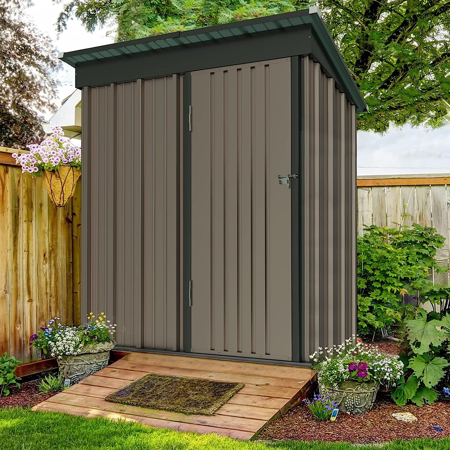 UDPATIO Outdoor Storage Shed 5x3 FT, Metal Garden Shed [...]