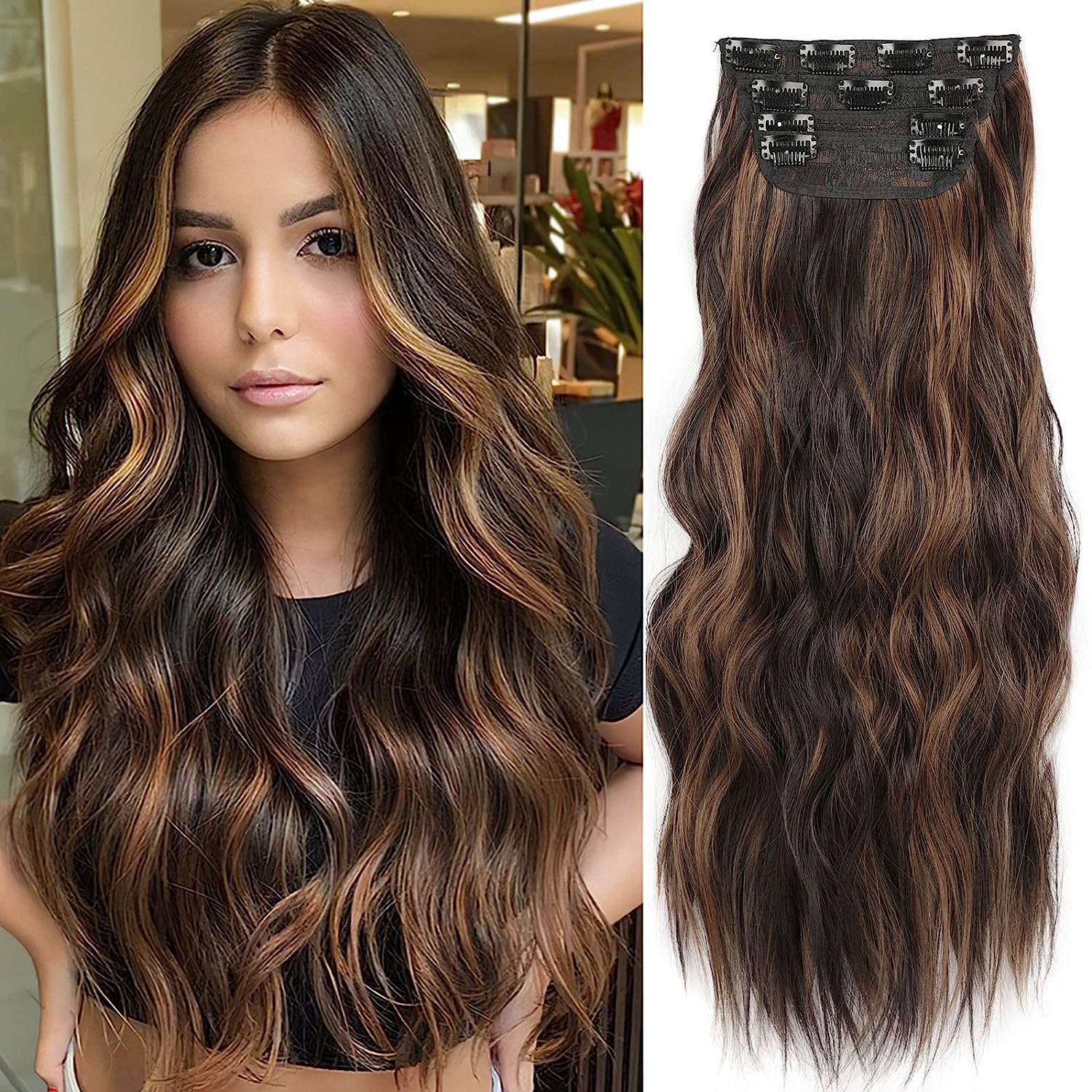 4PCS Thick Hairpieces Clip in Hair Extensions for [...]