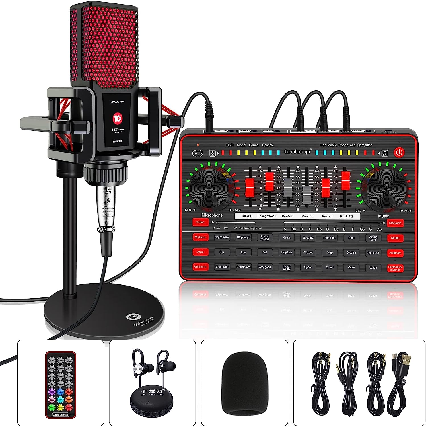 Podcast Microphone Sound Card Kit,Professional Studio [...]