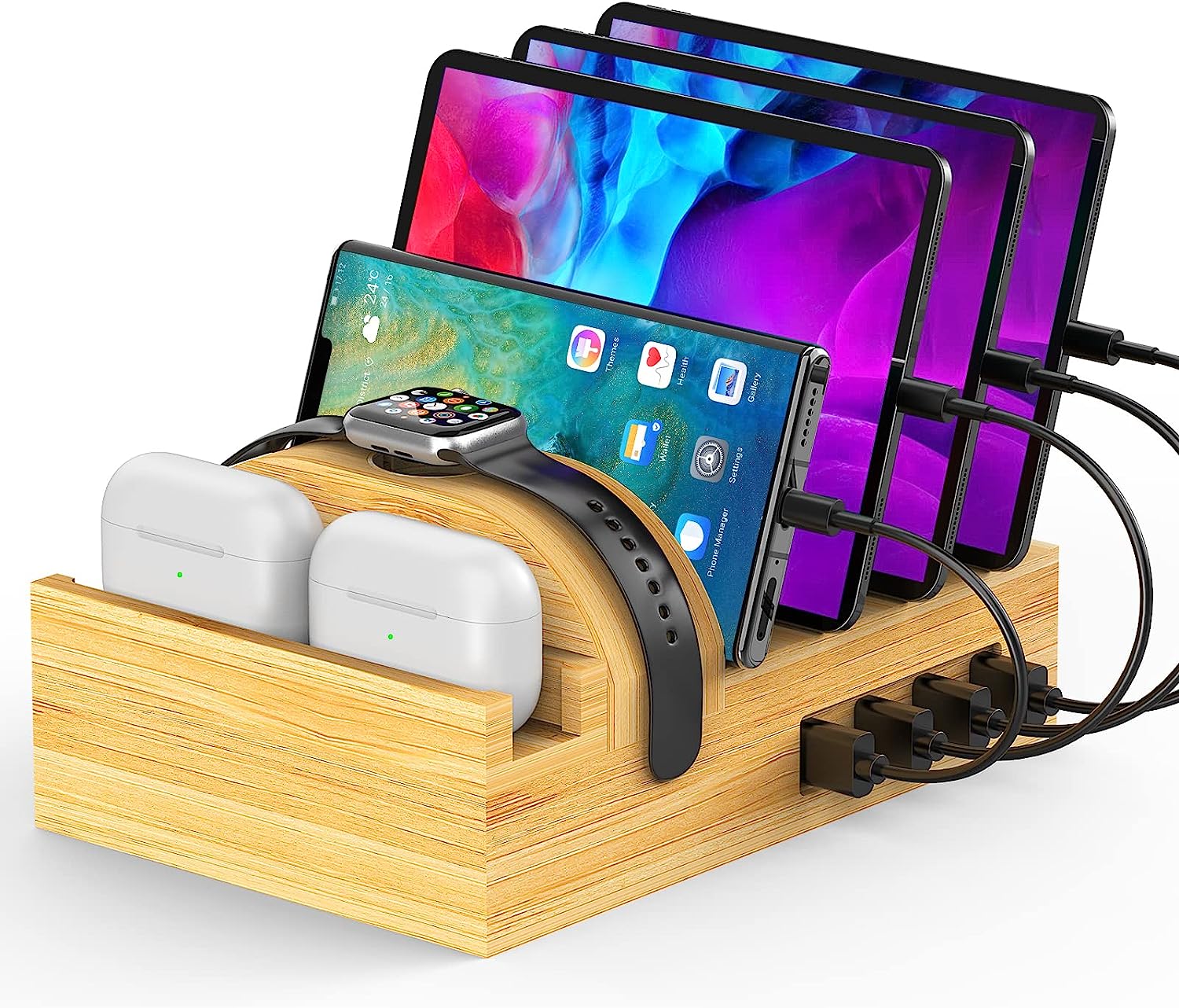 Bamboo Charging Station for Multiple Devices, [...]