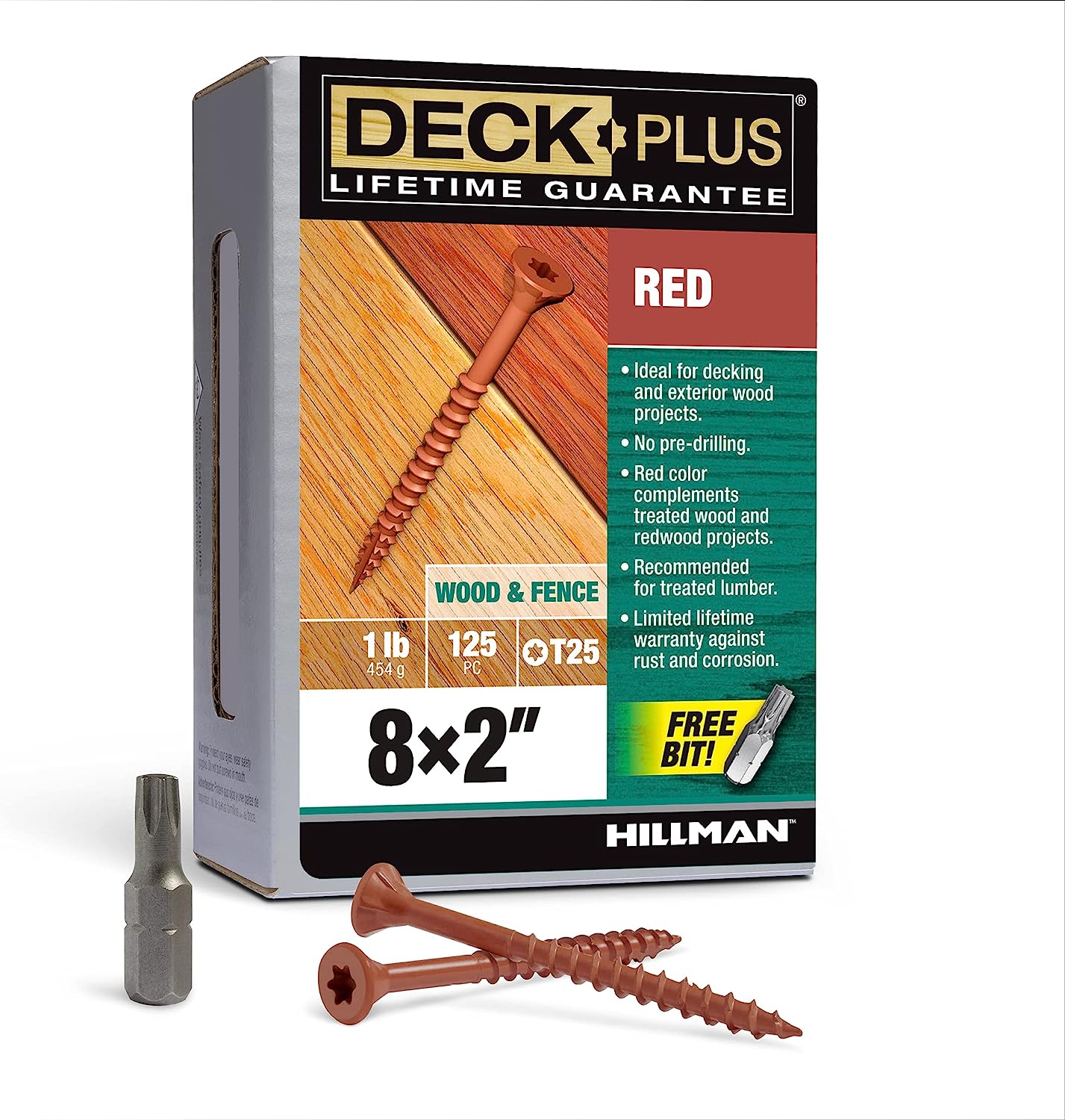 Deck Plus 48427 Wood Screws #8 x 2