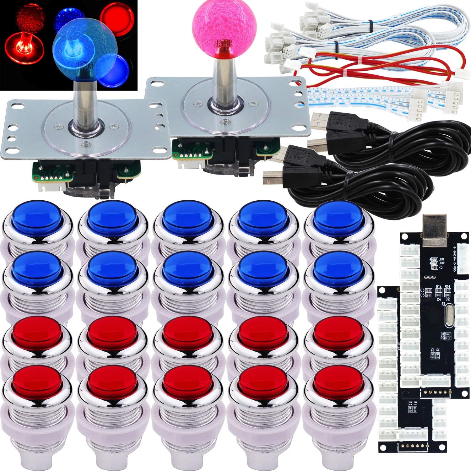 SJ@JX Arcade 2 Player Game Controller LED Buttons [...]