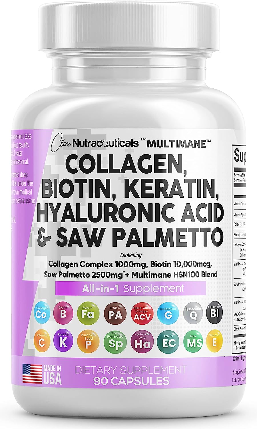 Collagen Pills 1000mg Biotin 10000mcg Keratin Saw [...]