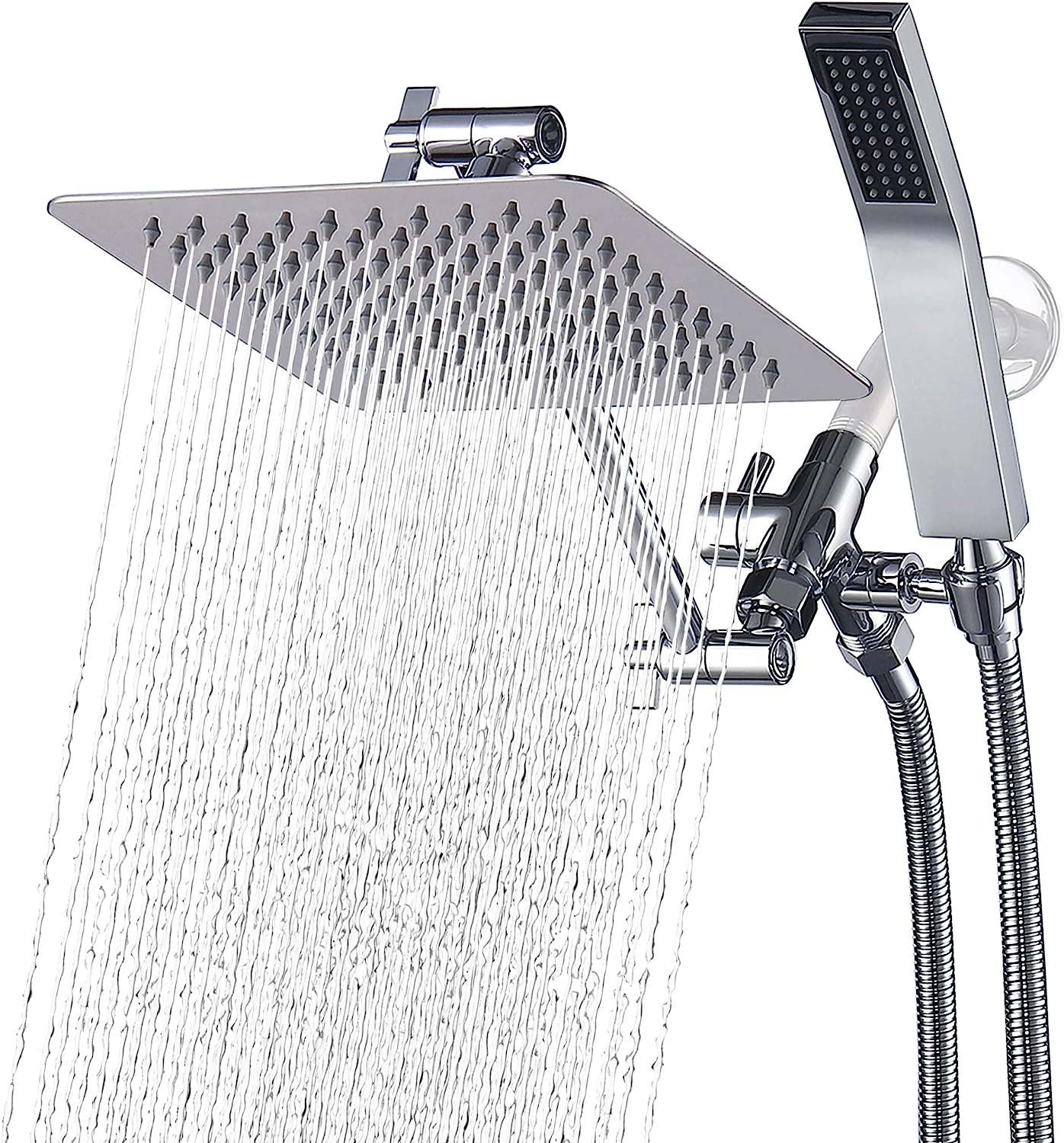 G-Promise All Metal Dual Square Shower Head Combo | 8