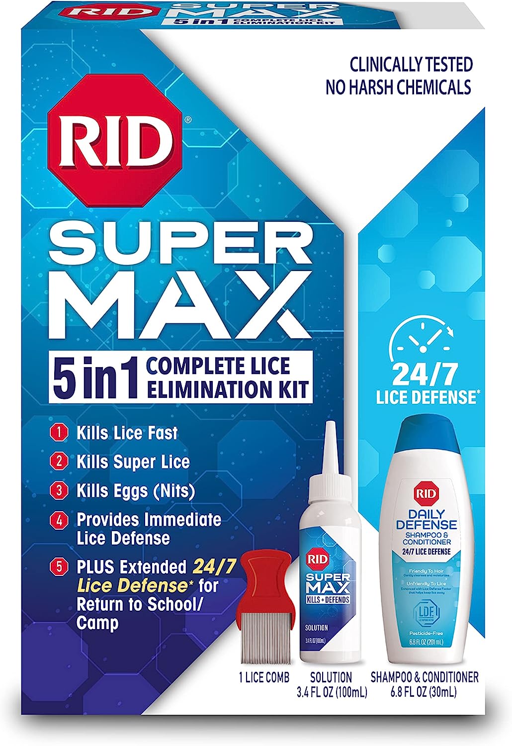 RID Super Max 5-in-1 Complete Lice Treatment Kit, [...]