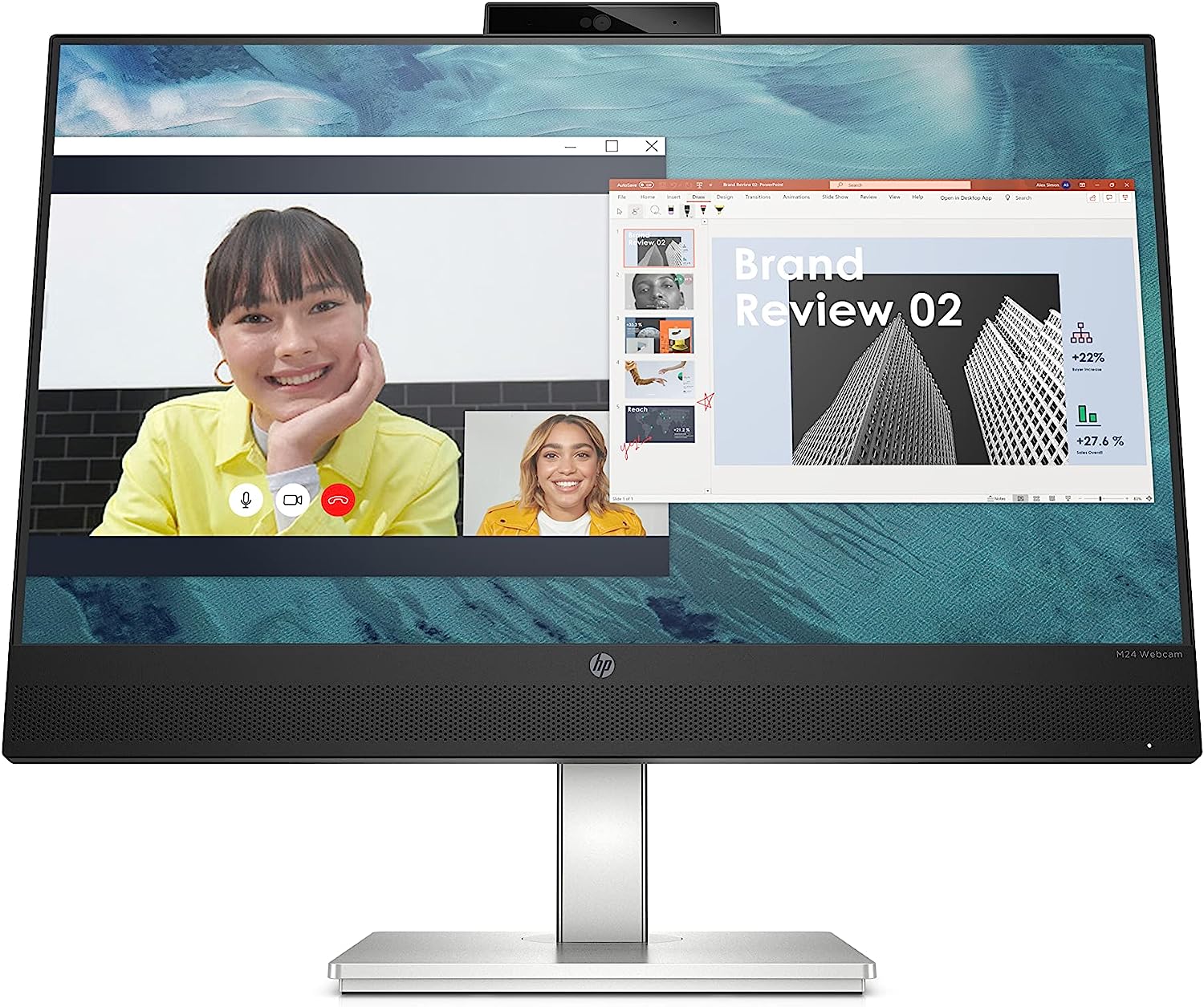 HP M24 Webcam-Monitor, 1080p IPS Display, 75Hz Refresh [...]