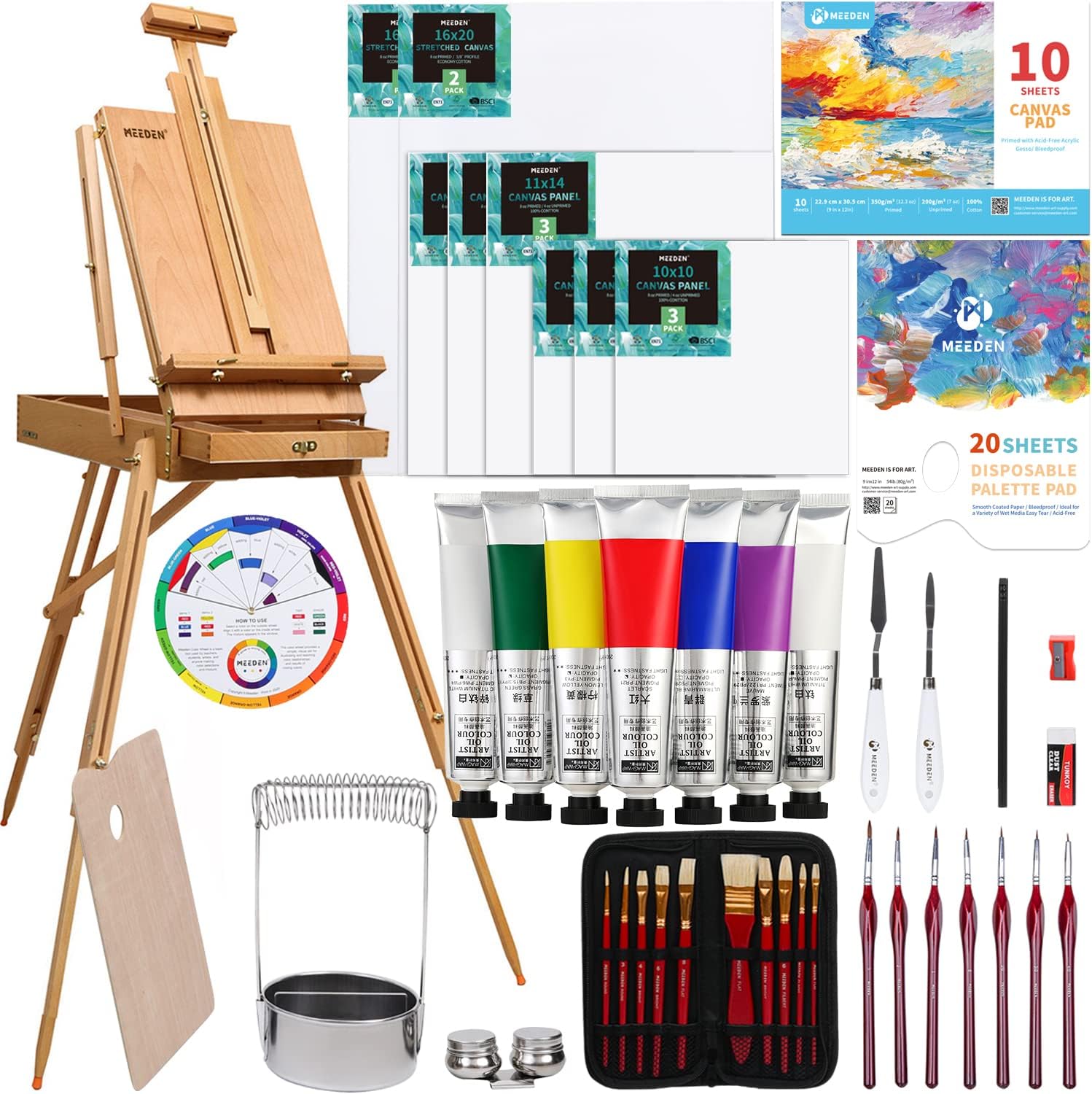 MEEDEN Professional Oil Painting Set with French [...]