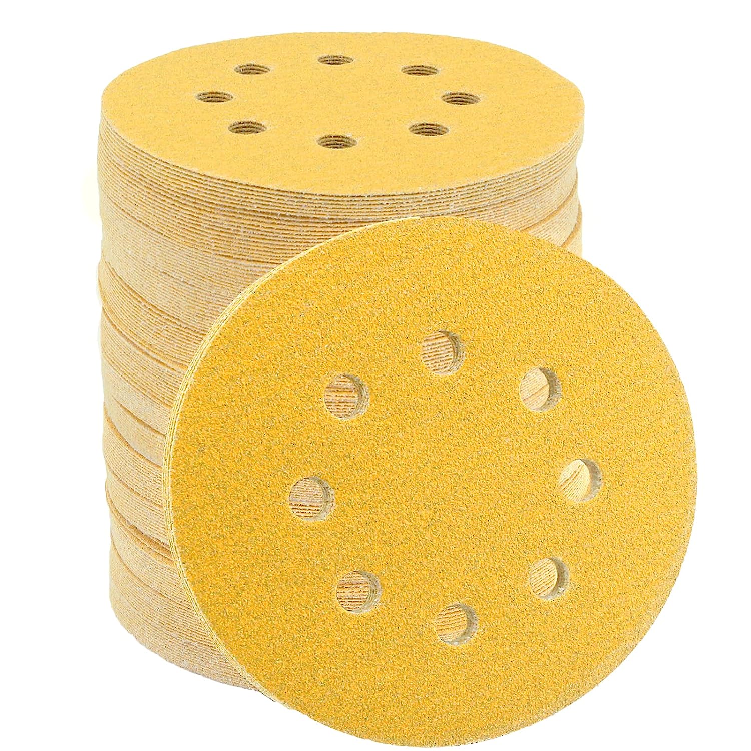 DRLIFE Gold Sanding Disc, 5 Inch 8 Hole Sandpaper Hook [...]