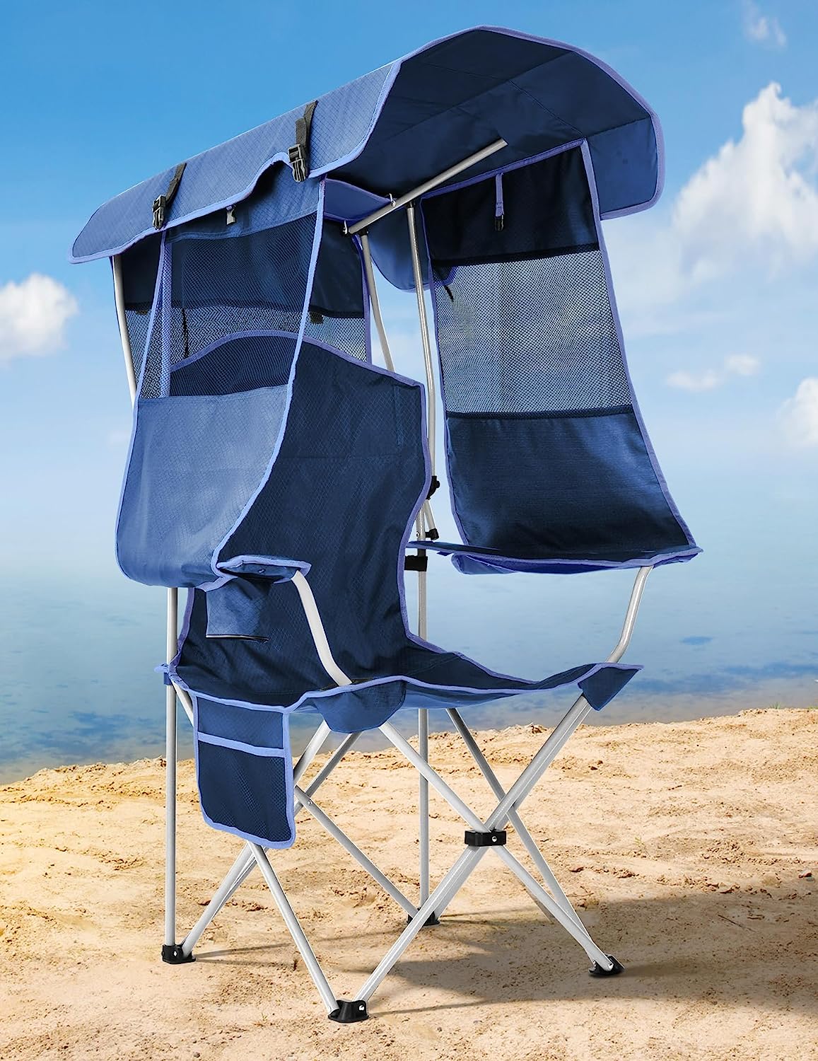 Docusvect Beach Chair with Canopy Shade, Canopy Beach [...]