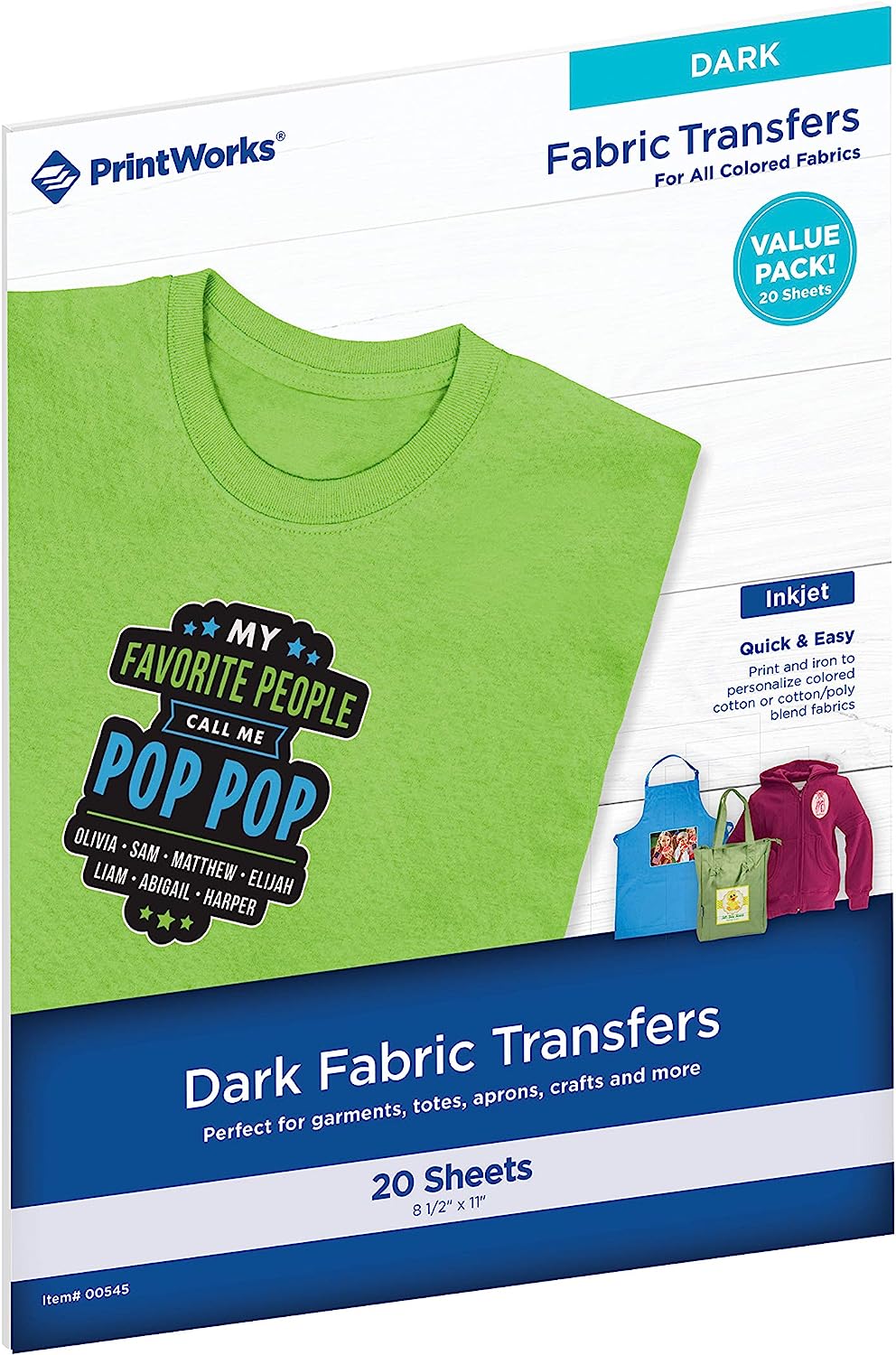 Printworks Dark T-Shirt Transfers for Inkjet Printers, [...]