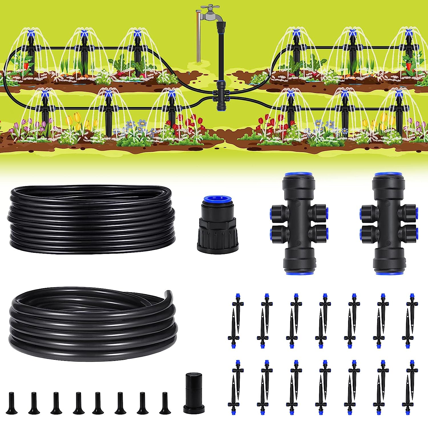 HIRALIY 118FT Garden Watering System, Drip Irrigation [...]