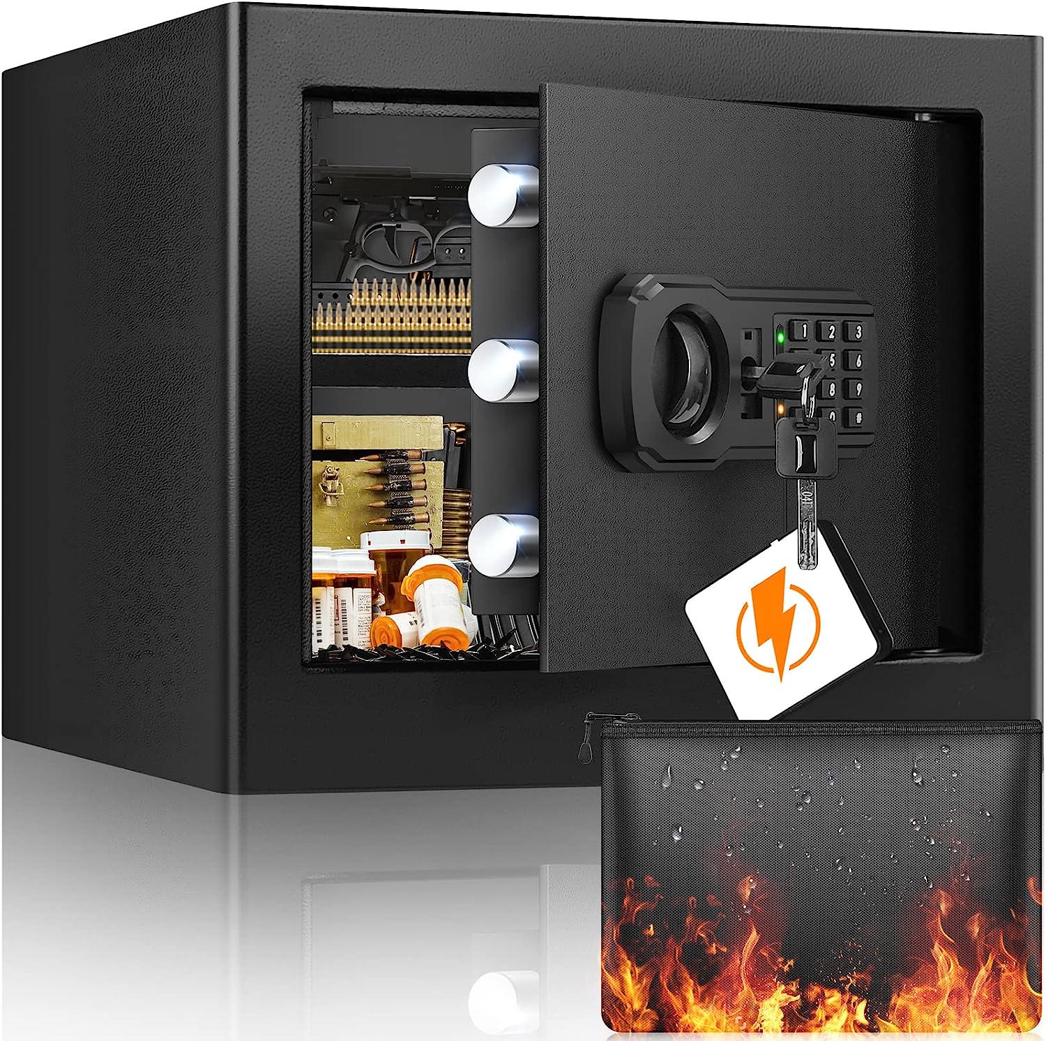1.2 Cubic Home Safe Fireproof Waterproof with [...]
