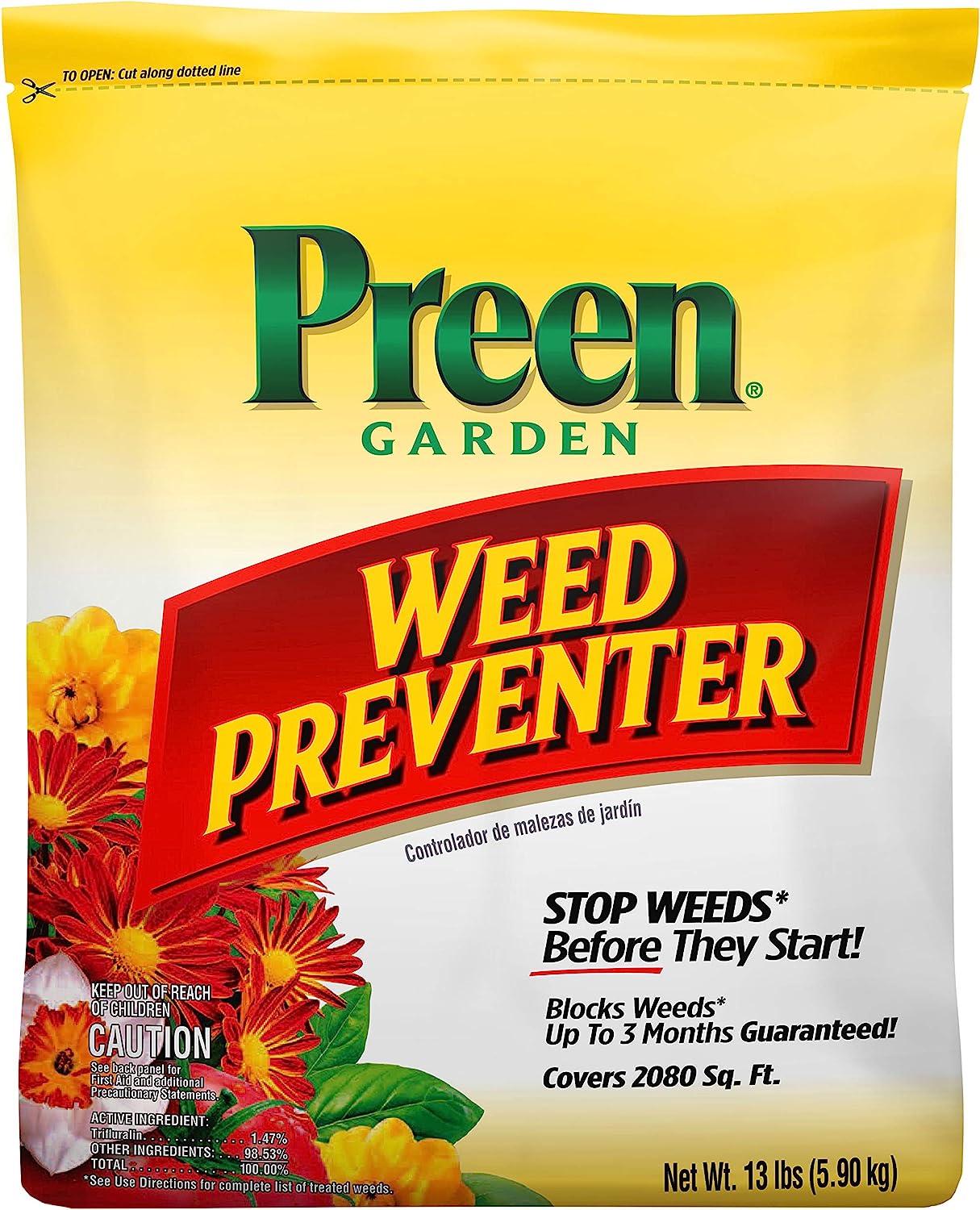 Preen Garden Weed Preventer - 13 lb. - Covers 2,080 sq. ft.