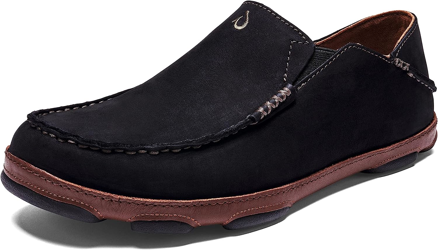OLUKAI Moloa Men's Leather Slip On Shoes, Waxed Nubuck [...]