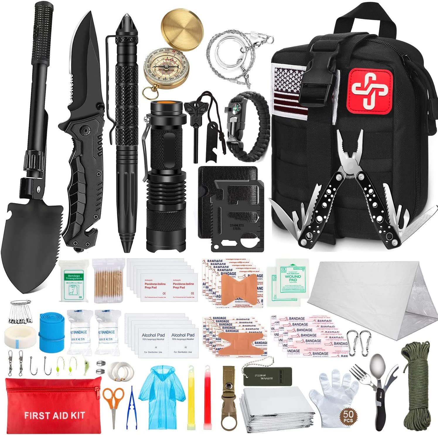 238Pcs Emergency Survival Kit and First Aid Kit, [...]