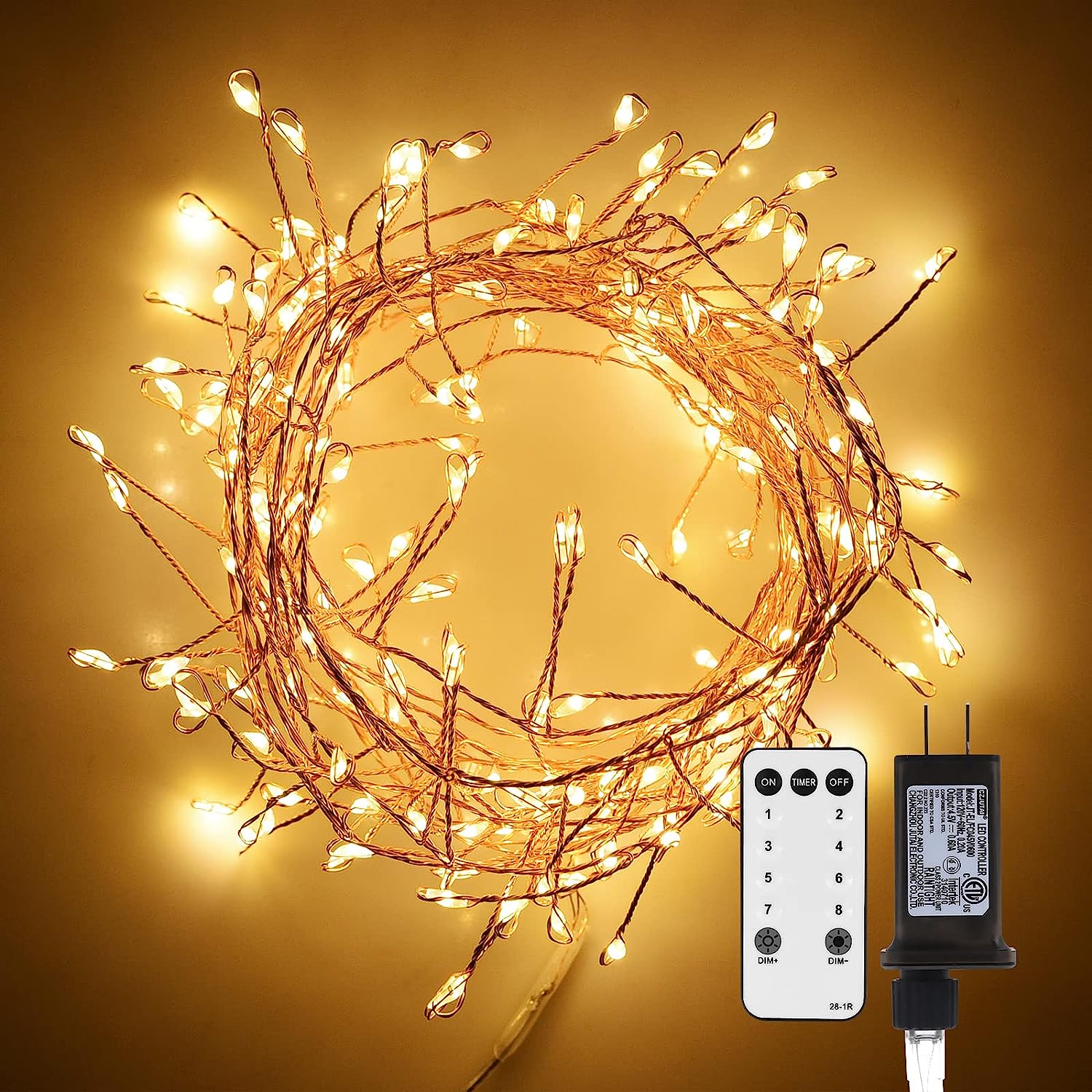 Fairy Lights Plug in, 200 Led String Lights 8 Modes [...]