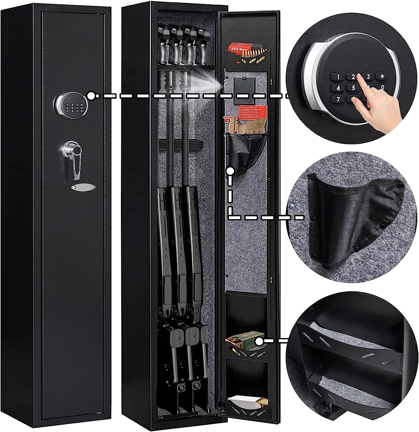 KAER 2-Gun Safes for Home Rifle and Pistols Electronic [...]