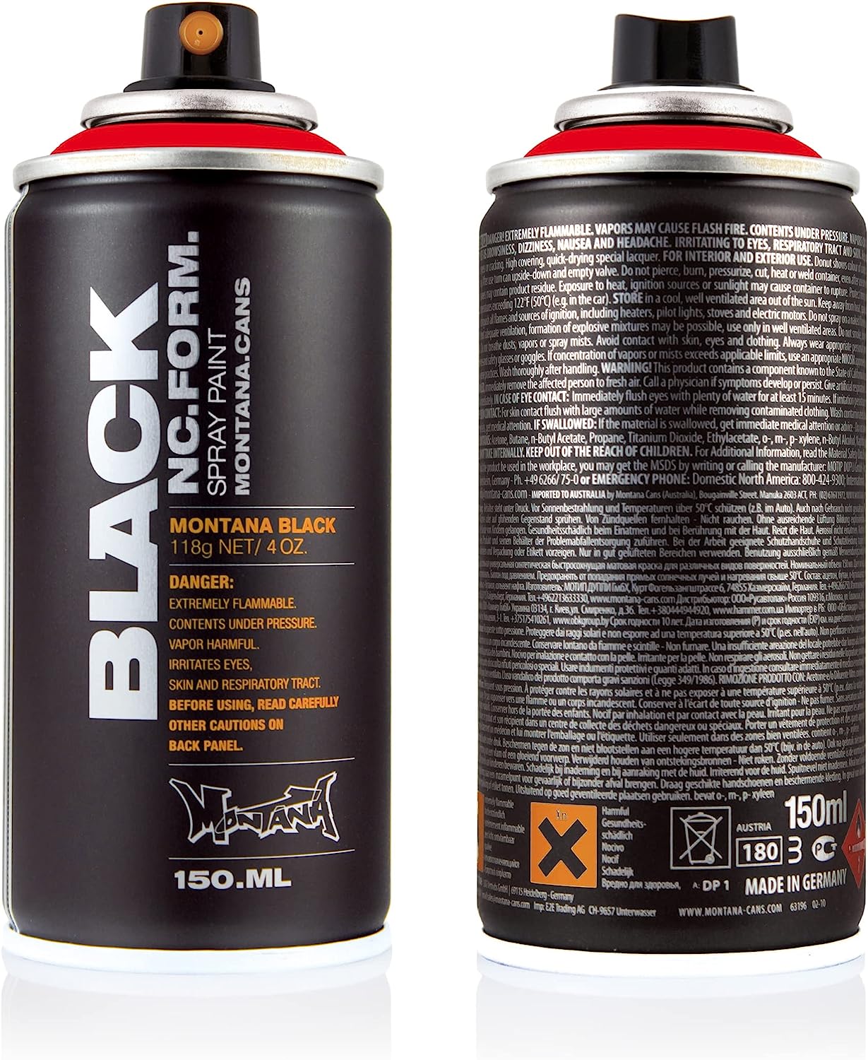 Montana Cans Montana BLACK 150ml Color, Code Red Spray [...]