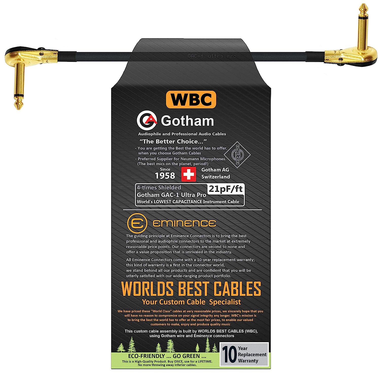 WORLDS BEST CABLES 12 Inch - Gotham GAC-1 Ultra Pro - [...]