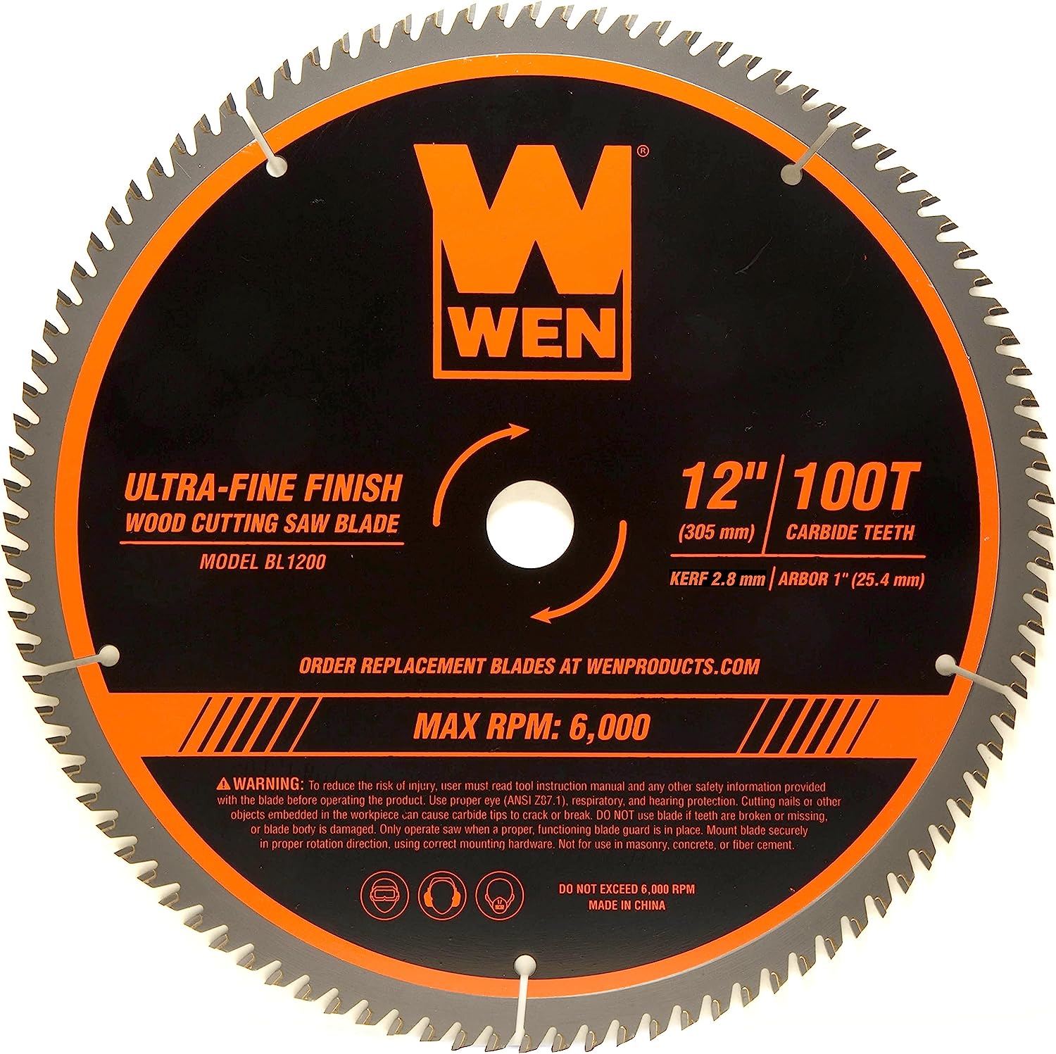 WEN BL1200 12-Inch 100-Tooth Carbide-Tipped Ultra-Fine [...]