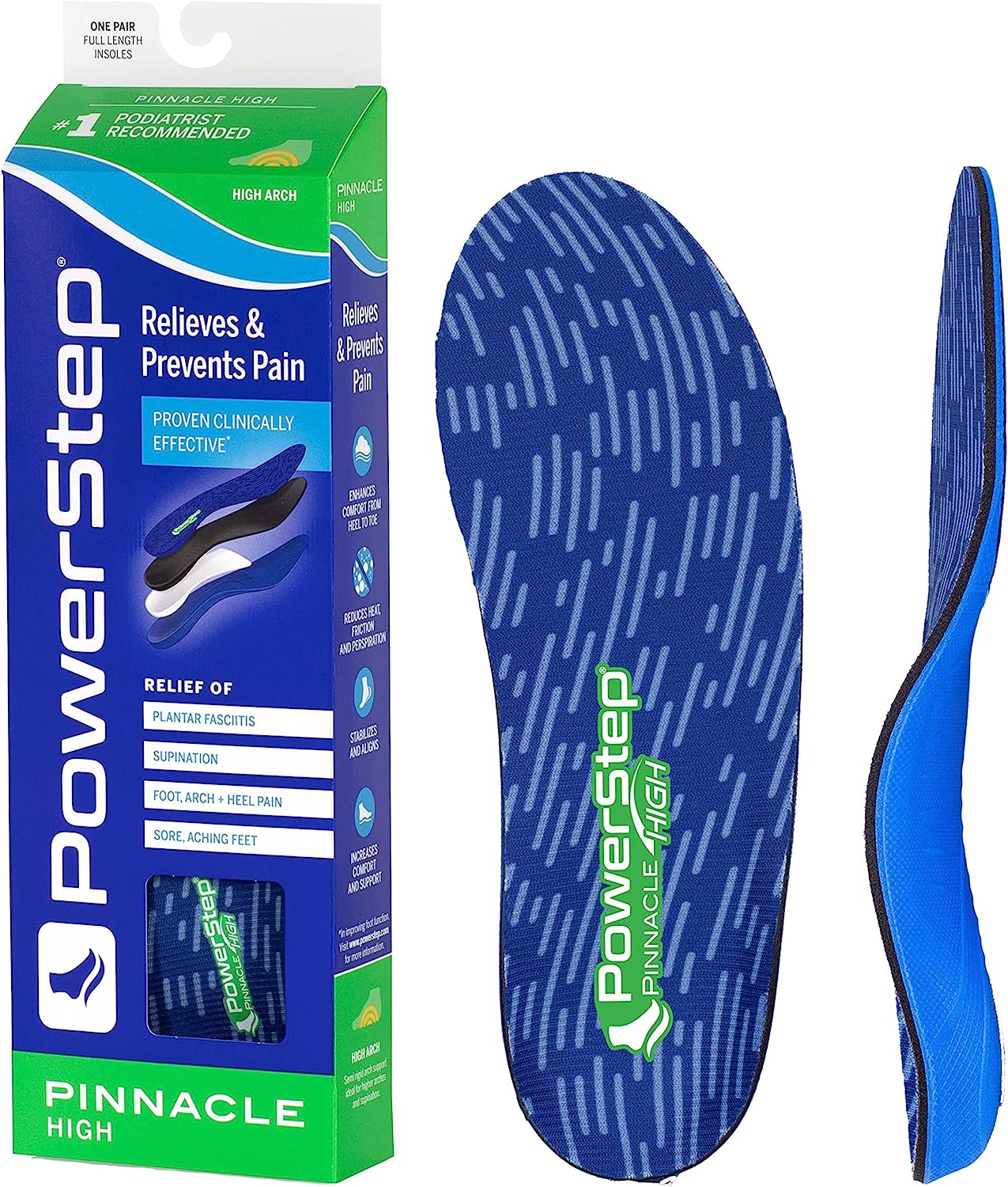 Powerstep Insoles, Pinnacle High Arch, Pain Relief [...]