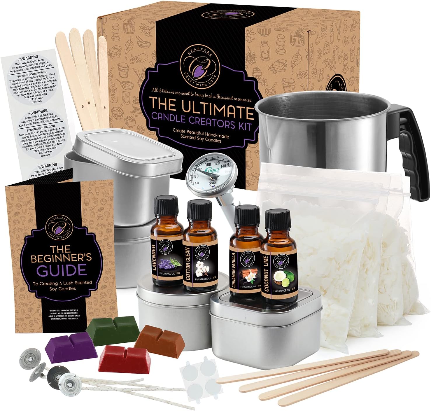 CraftZee Candle Making Kit for Adults Beginners - Soy [...]