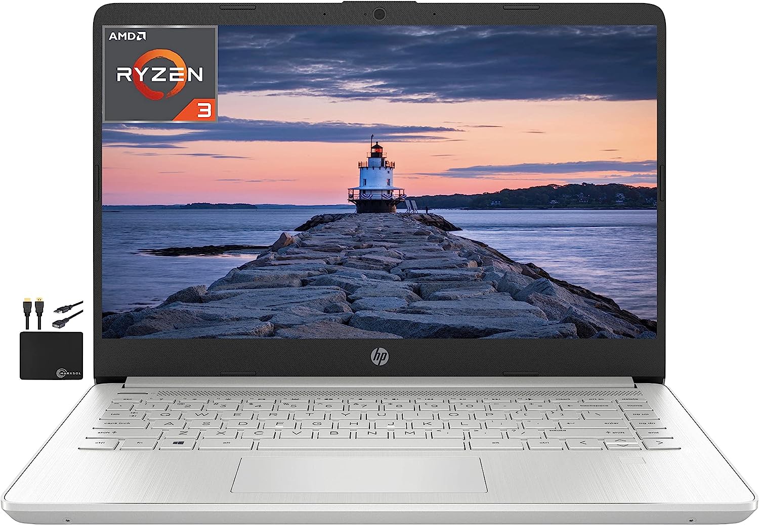 HP 2022 Newest 14'' HD Laptop Computer, AMD Ryzen 3 [...]