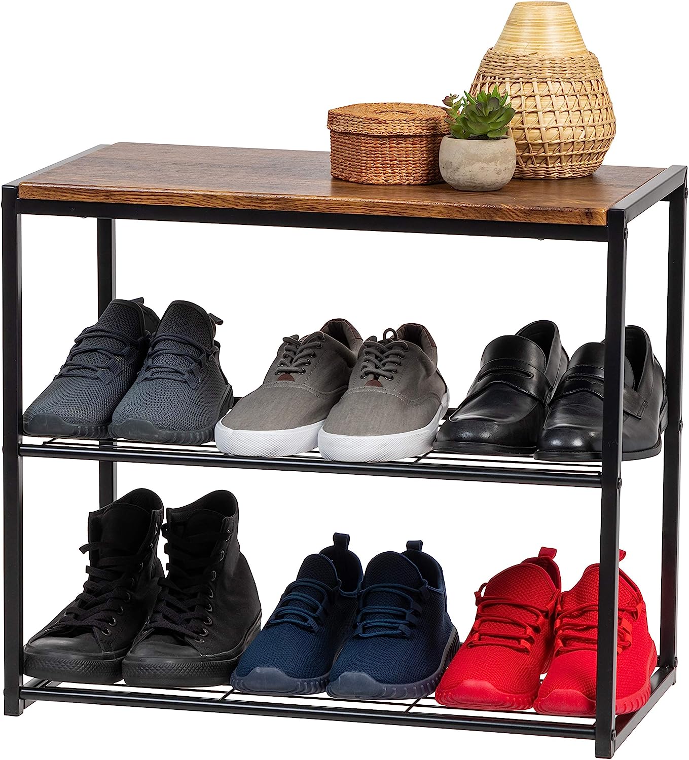 IRIS USA 3-Tier Shoe Bench for Entryway, 6 Pairs [...]
