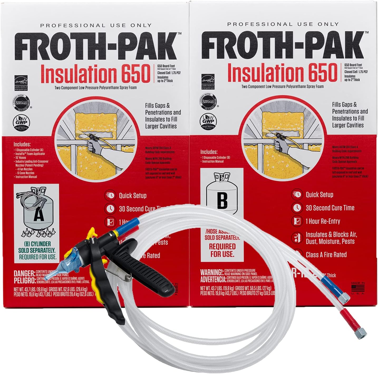 Froth-Pak 650 Spray Foam Insulation, 15 ft Hose. [...]