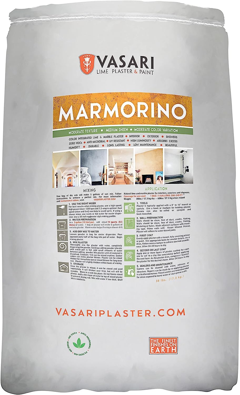 VASARI Lime Plaster & Paint | Marmorino Plaster (Fine [...]